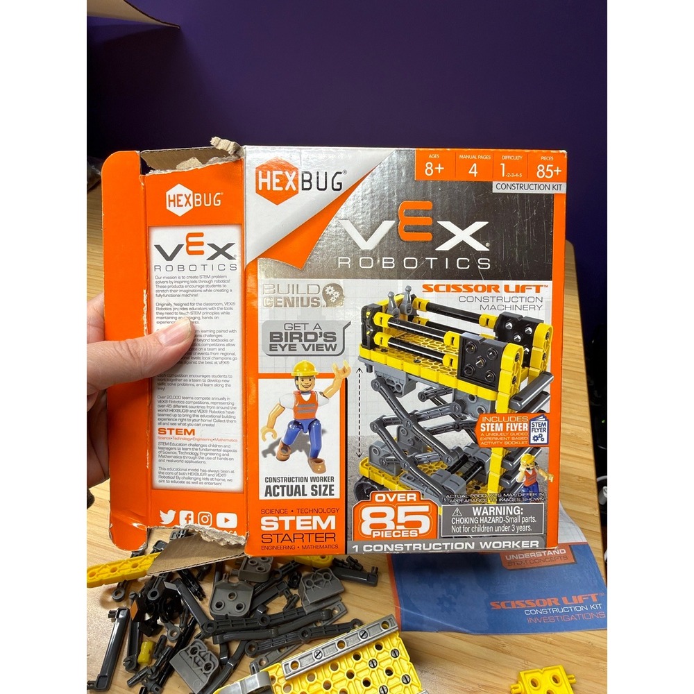 HEXBUG VEX Robotics Scissor Lift Construction Kit 85+ Pieces Open Box